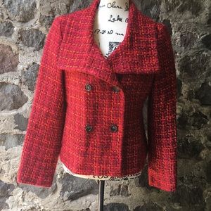 Talbots tweed cropped jacket size 8